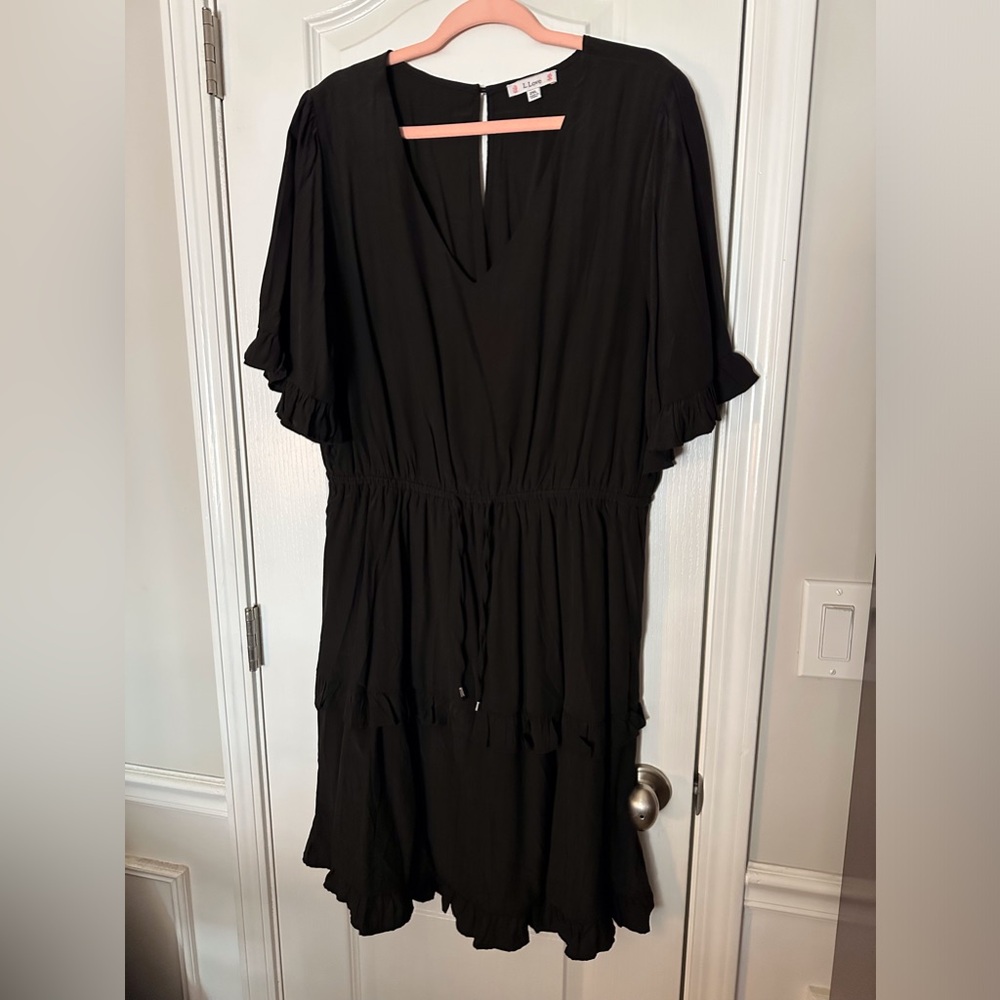 L Love SS Black Dress Sz 2XL